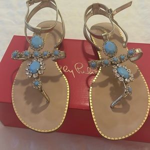 Lilly Pulitzer sandals Bermuda blue Katie sandal
